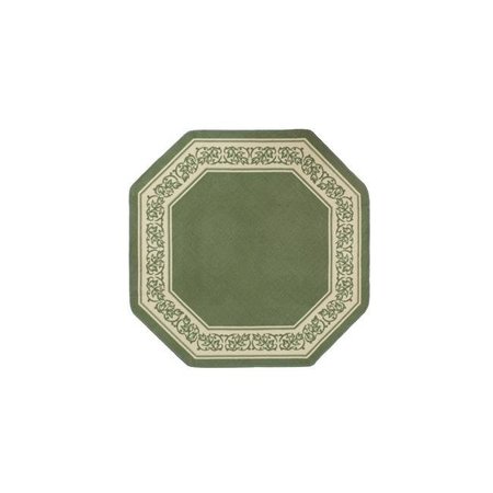 MADISON INDUSTRIES Madison Industries FLO-54X54-GN 54 x 54 in. Floral Border Octagon Accent Rug - Green FLO-54X54-GN